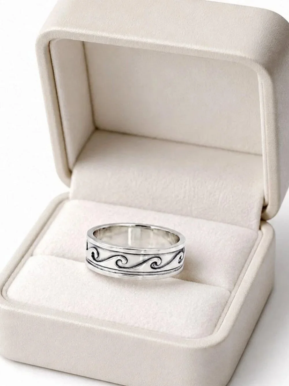 Wave Design Solid Ring Solid .925 Silver